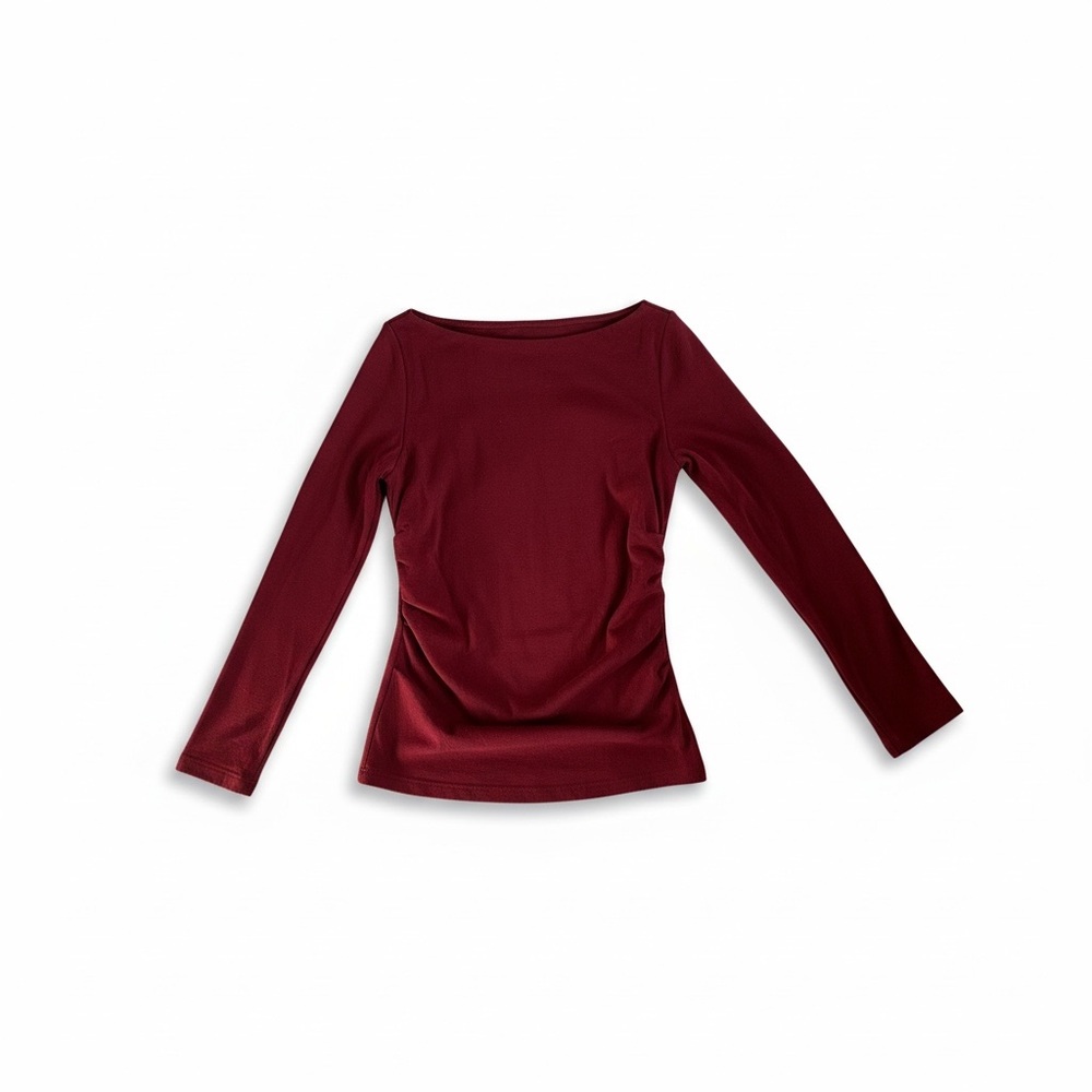 OGL ProWarm Eco-Mousse Boatneck Brami Top Burgundy Size L